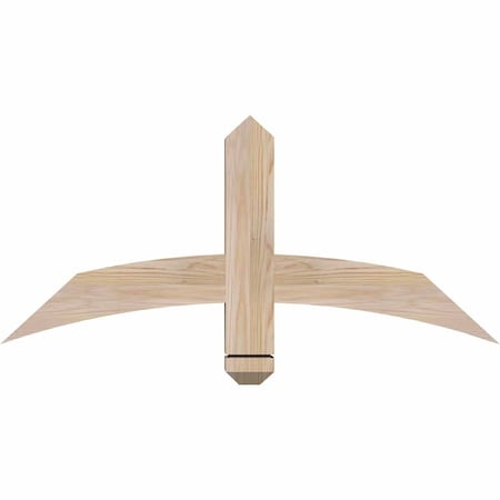 Ekena Millwork Bellingham Smooth Timber Gable Bracket, Douglas Fir, 36"W x 16"H x 3 1/2"D x 3 1/2"F, 11/12 Pitch GBW036X16X0404BEL00SDF